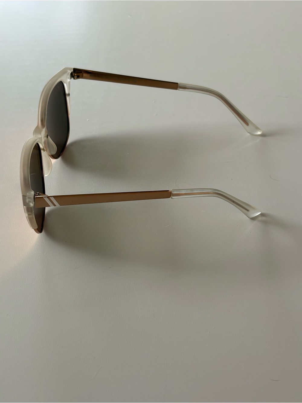 Blenders Women's Clear Frame Sunglasses with Brown Lenses - Picture 2 of 2